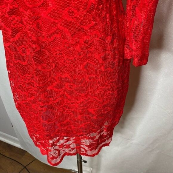 Red Lace Dress by bkmgc - Size L - Picture 5 of 9